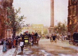 Northumberland Avenue (kolor lito) autorstwa Herbert Menzies (after) Marshall