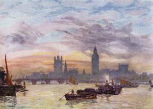 Westminster Towers (kolor lito) autorstwa Herbert Menzies (after) Marshall