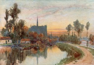 Wieczór nad Sommą w Amiens autorstwa Herbert Menzies Marshall