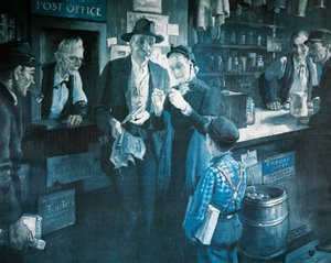 Dostawca spektakli pod koniec XIX wieku, reklamujący American Optical Company autorstwa Herbert Morton Stoops