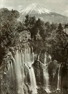 Fuji i wodospad Shira-Ito, 1910. autorstwa Herbert Ponting