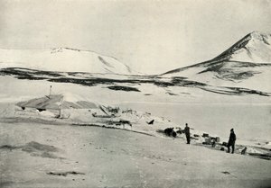 Meares i Demetri w Discovery Hut, 4 listopada 1911, 1913. autorstwa Herbert Ponting