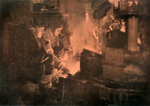 Oates and Meares w Tłuszczowym Piecu w Stajniach, 1911, 1913 autorstwa Herbert Ponting