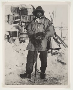 Podoficer Evans podczas wyprawy Terra Nova (1910-13) na Biegun Południowy (odbitka bromowa) autorstwa Herbert Ponting