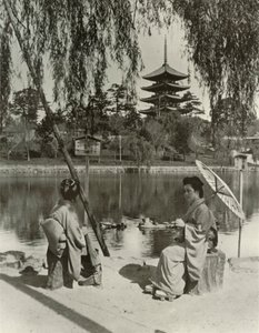 Pagoda Nara, 1910. autorstwa Herbert Ponting