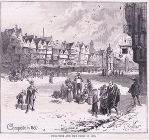Cheapside AD 1660 autorstwa Herbert Railton