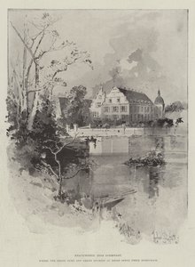 Kranichstein, niedaleko Darmstadt, gdzie wielki książę i wielka księżna heska spędzają miesiąc miodowy autorstwa Herbert Railton