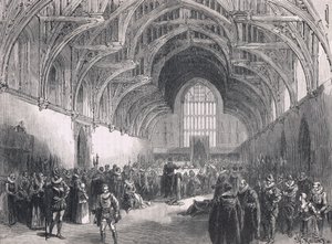 Proces państwowy w Westminster Hall za czasów Elżbiety I autorstwa Herbert Railton