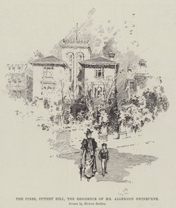 The Pines, Putney Hill, rezydencja pana Algernona Swinburne autorstwa Herbert Railton