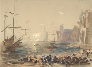 Seascape recto, Nieczytelny szkic verso, 1840-1906. autorstwa Hercules Brabazon Brabazon
