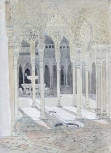 Dziedziniec Lwa, Alhambra, Granada, Hiszpania autorstwa Hercules Brabazon Brabazon