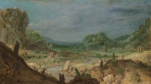 Dolina rzeki, ok.1626-30 autorstwa Hercules Segers