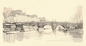 Pont Neuf widziany z zamków, 1915 autorstwa Herman Armour Webster