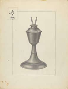 Lampa kamfenowa autorstwa Herman Bader