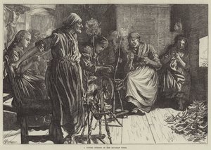 Zimowy wieczór w bawarskim Tyrolu autorstwa Herman Gustave Herkomer