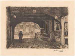 Brama Świętego Piotra w Amsterdamie autorstwa Herman Heuff (signed by artist)