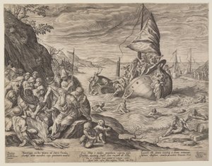 Katastrofa statku świętego Pawła w pobliżu Miletu autorstwa Herman Jansz. Muller