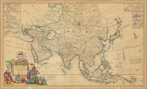 Mapa Azji z 1730 r. autorstwa Hermana Molla autorstwa Herman Moll