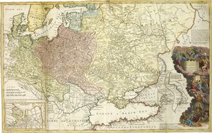 Mapa Moskwy autorstwa Herman Moll