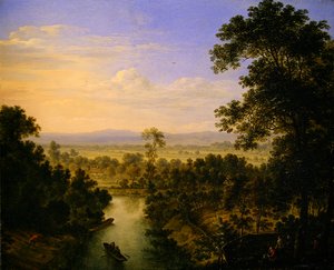 Panoramiczny krajobraz z rzeką autorstwa Herman the Younger Saftleven