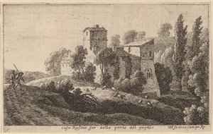 Farma za Porta del Popolo autorstwa Herman van Swanevelt