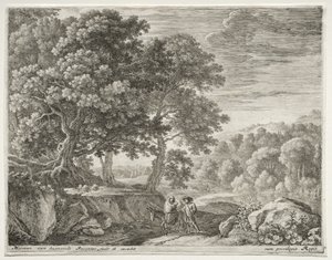 Ucieczka do Egiptu, c. 1652-1654. autorstwa Herman van Swanevelt