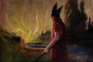 Gdy płomienie rosną, Odin odchodzi, 1909