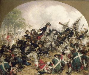 Stary Dessauer w bitwie pod Turynem, 1883 r. autorstwa Hermann Joseph Wilhelm Knackfuss
