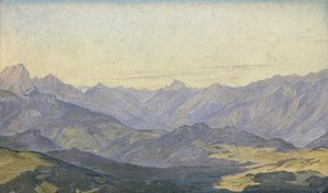 Górska Dolina w Oberbayern, 1829 (olej na papierze)