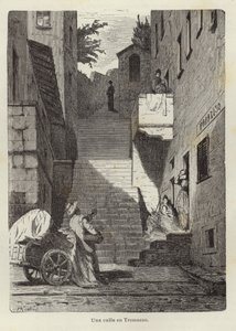 Ulica w Tremezzo autorstwa Hermann Kaulbach