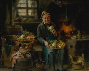Stary człowiek w kuchni , 1875.