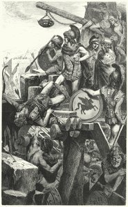 Aleksander Wielki oblegający Tyr, 332 pne