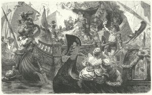 Catherine Cornaro wypływa z Wenecji, aby zostać królową Cypru, 1472 autorstwa Hermann Vogel