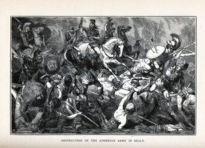 Zniszczenie armii ateńskiej na Sycylii, 1882 r. autorstwa Hermann Vogel