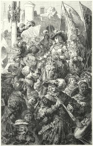 Procesja Landsknechtów wyruszających na wojnę, XVI w. autorstwa Hermann Vogel
