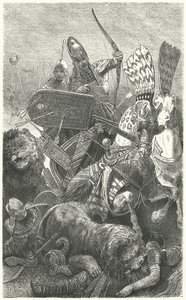 Ramzes Wielki w bitwie pod Kadesz, 1274 pne autorstwa Hermann Vogel