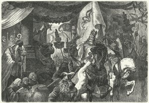 Teoderyk Wielki, król Ostrogotów, wkracza do Rzymu autorstwa Hermann Vogel