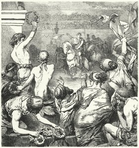 Tytus Quinctius Flaminius ogłasza wolność państw greckich, 196 pne autorstwa Hermann Vogel