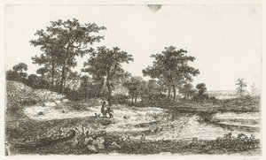 Dwóch myśliwych w ven autorstwa Hermanus Jan Hendrik van Rijkelijkhuysen