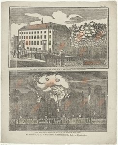 Więzienie w Amsterdamie i płonący dom nad kanałem