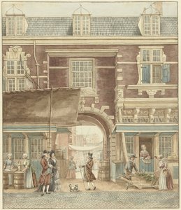 Kleine Vispoort na Vijgendam z widokiem na Vismarkt