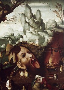Kuszenie św. Antoniego (Kuszenie św. Antoniego) Szczegół Obraz Henri Met de Bles dit Civetta (1480-1550) Dim 78,5x97,2 cm Muzeum w Wenecji Correr