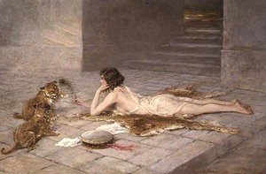 Dokuczanie lwiątkom autorstwa Heywood Hardy