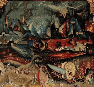 Ogród rozkoszy ziemskich. ok. 1560 (gobelin) autorstwa Hieronymus (after) Bosch