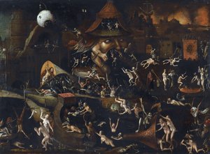 Descente aux Enfers - Harrowing of Hell par Bosch, Hieronymus autorstwa Hieronymus (school of) Bosch