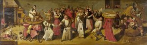 Bitwa między Karnawałem a Wielkim Postem, ok. 1600-20 autorstwa Hieronymus Bosch