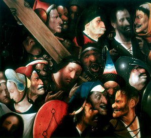Niesienie krzyża, c1480-1516 autorstwa Hieronymus Bosch