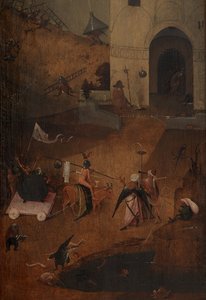 Fragment prawego panelu Sądu Ostatecznego (olej na panelu) autorstwa Hieronymus Bosch