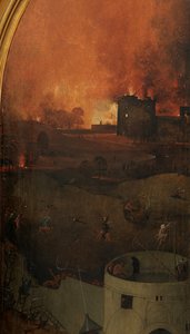 Fragment prawego panelu Sądu Ostatecznego (olej na panelu) autorstwa Hieronymus Bosch