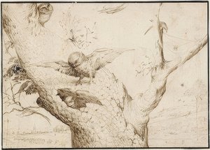 Eulennesta. 1505-10 autorstwa Hieronymus Bosch
